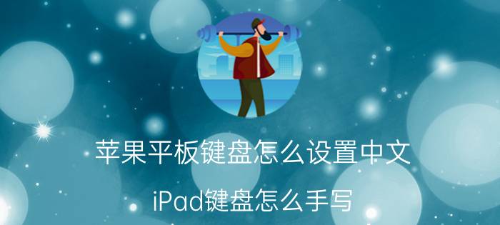 苹果平板键盘怎么设置中文 iPad键盘怎么手写？